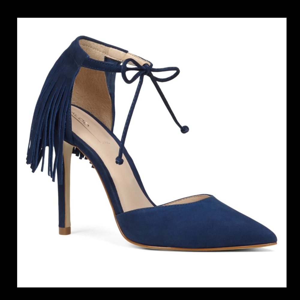 Blue Aldo Venosta Pointy Heels